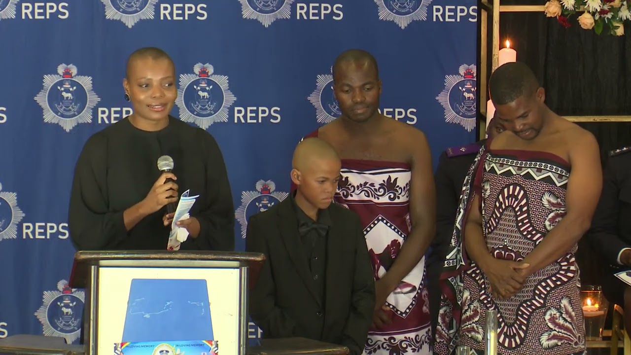 The late NATCOMS children speaking during their father's memorial service held in Manzini.