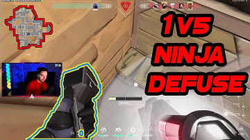 First Ever 1V5 NINJA DEFUSE !!! Funny Moments/Highlights Valorant Part #14 ((Valorant Gameplay)