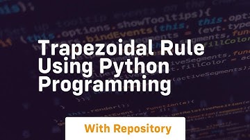 Trapezoidal rule using python programming