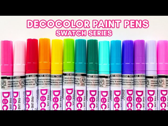 Decocolor Paint Pens - Decocolor Paint Marker Swatches 