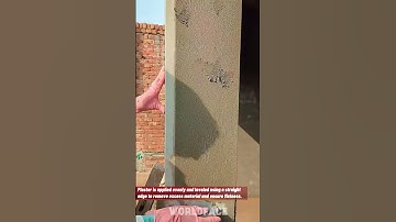 Perfect Column Plastering Using Level Tool | Straight & Smooth Finish