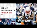 Patriots vs. Titans Week 10 Highlights | NFL 2018