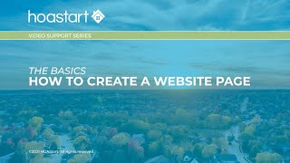 HOA Start - Video Support Series - Create Website Pages