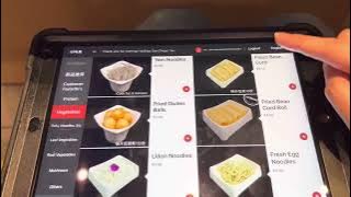 Scrolling the famous Haidilao Hot Pot at La Jolla San Diego Location