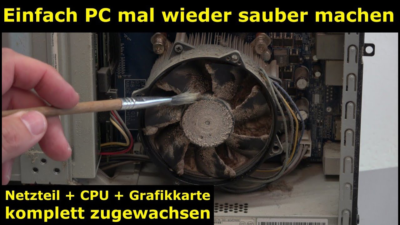 Einfach PC mal wieder sauber machen - Druckluft hilft hier nicht mehr - [4K  Video] 