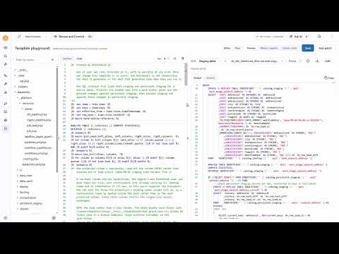 Edit the template, watch the code change