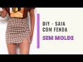 SAIA COM FENDA - sem molde - costura passo a passo