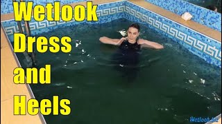 Wetlook Velvet Dress | Wetlook Heels | Wetlook Shower