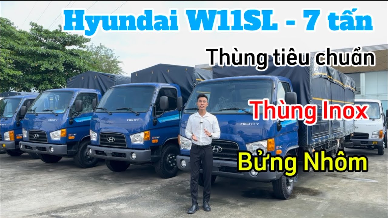 Báo giá lăn bánh xe tải Hyundai 7 tấn W11SL 2025 thùng mui bạt | Hyundai Mighty W11SL Euro5