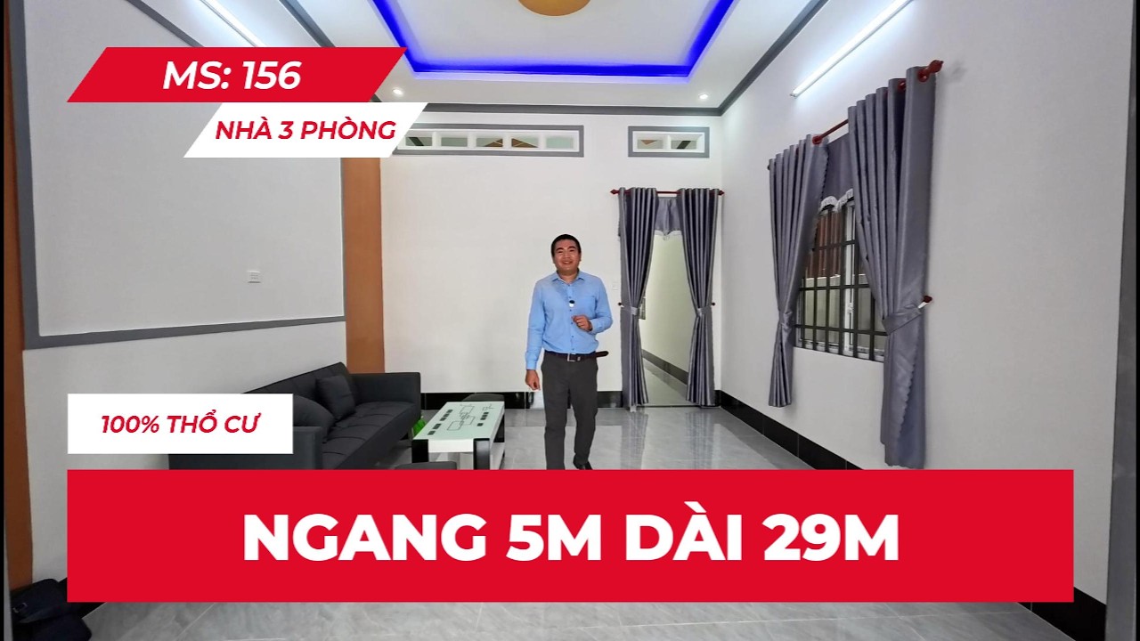 🏡 Nhà Bán KP Trường Phước, Phường Long Hoa, Tây Ninh | 5x29m Thổ Cư Full | Giá 1 Tỷ 557