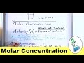 Molar Concentration of Solutions in Chemistry