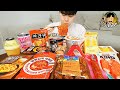 ASMR MUKBANG convenience store store, FIRE Noodle, HOT DOG, GIMBAP, Tteokbokki EATING SOUND !