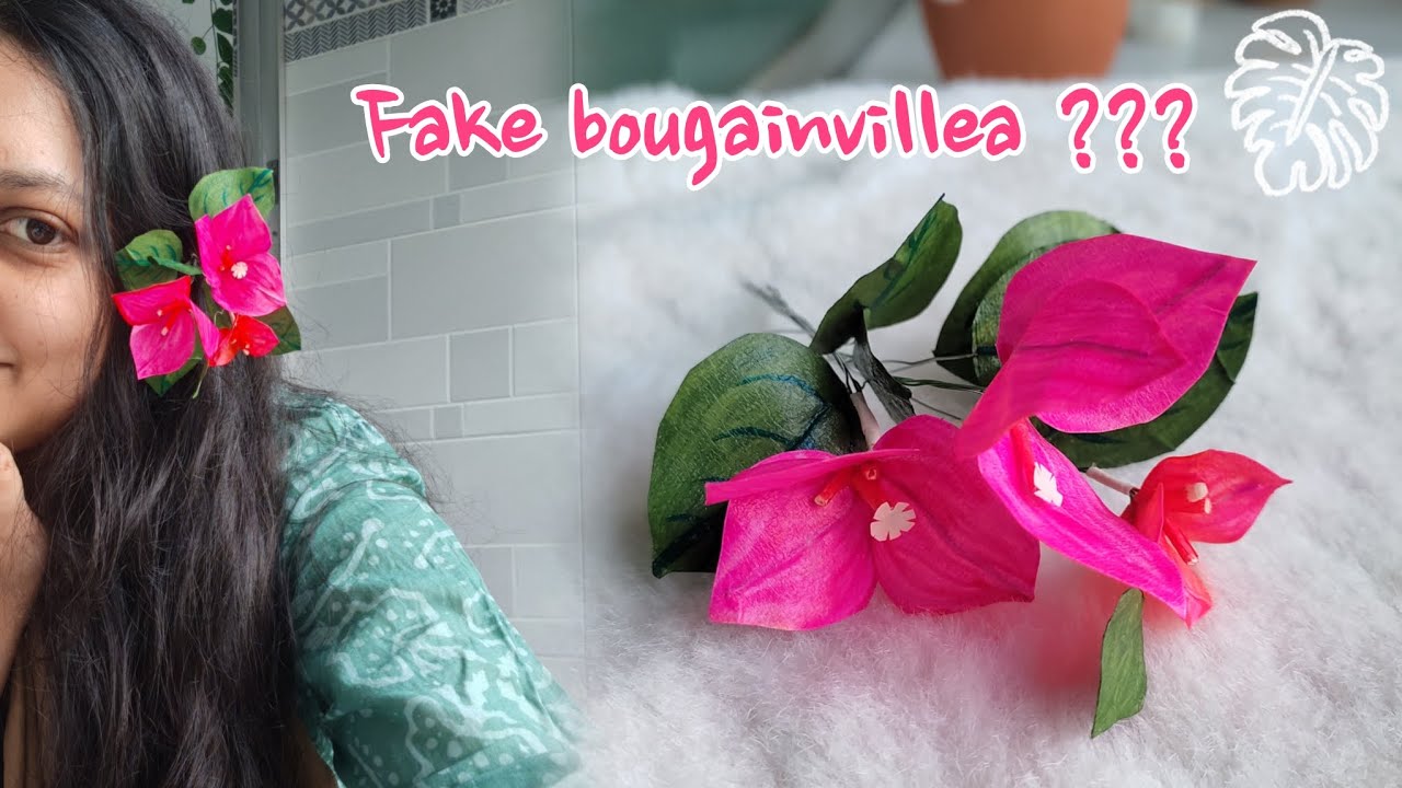 How i made Realistic Bougainvillea from Masking Tape?🌸Easy & Realistic Craft Tutorial