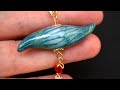 Polymer clay Pod Beads. Faux Glass . Necklace Tutorial.