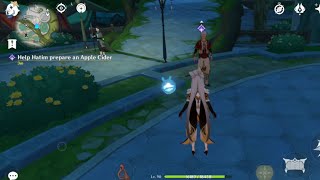Help Hatim Prepare An Apple Cider commission quest Genshin Online
