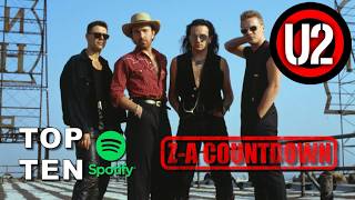 U2's Top 10 (Spotify Streams)🎸Z-A Countdown