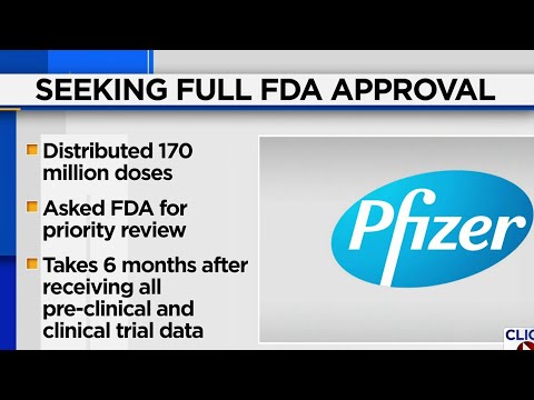 Pfizer seeks full FDA approval for coronavirus vaccine