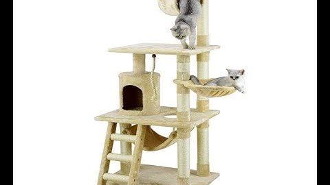 RioAndMe Cat Condo with Scratching Post, Multi-Level Cat Tree| how to assemble| review.