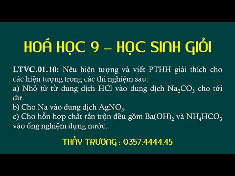 Video Hoá học 9 - Nhỏ từ từ dung dịch HCl vào dung dịch... - youtube