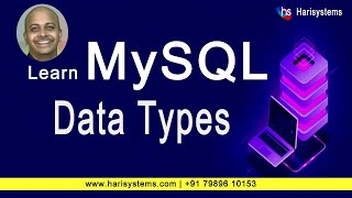 Data Types in Mysql | Database Management Tutorial | Harisystems