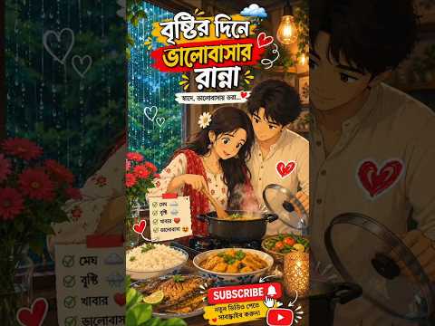 🌧️ বৃষ্টির দিনে ভালোবাসার রান্না ❤️ | Rainy Day Love & Cooking | #Shorts#like