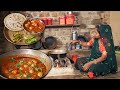 Gujarat village traditional dinner cooking   dum aloo  indian village routine life