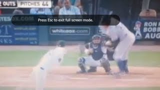 Alex Rodriguez gets hit by pitch, then cheered by fans. 8th row audio pieced with video footage.