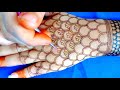 Beautiful stylish check grids henna mehndi design  new back hand mehndi design  full back hand