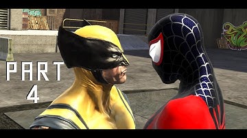 Spider-Man: Web of Shadows (PC)(Miles Morales Suit Gameplay) - PART 4 - Spider-Man vs Wolverine