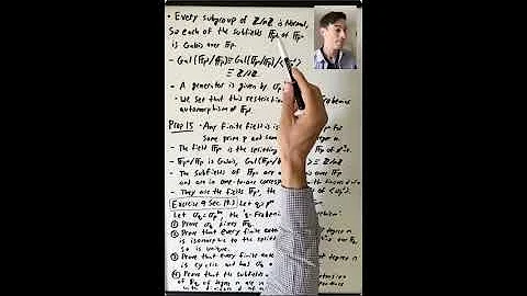 Galois Theory of Finite Fields (Algebra 3: Lecture 22 Video 1)