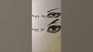 angry eyes tutorial (girl and boy) #angryeyes #girleye #boyeyes