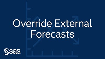 SAS Demo | Override External Forecasts in SAS Visual Forecasting