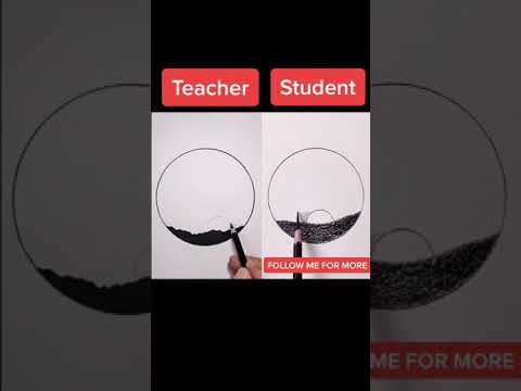 Teacher vs Student drawing challenge #drawing #art #12