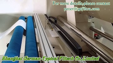 Automatic Filter Fabric Cutting Machine Test Video from Shanghai German-Typical Filtech Co.,Limited