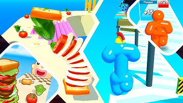 ✅😂 Sandwich Runner vs Tall Man Run Android iOS Max Level Gameplay Walkthrough 4K Ep 4