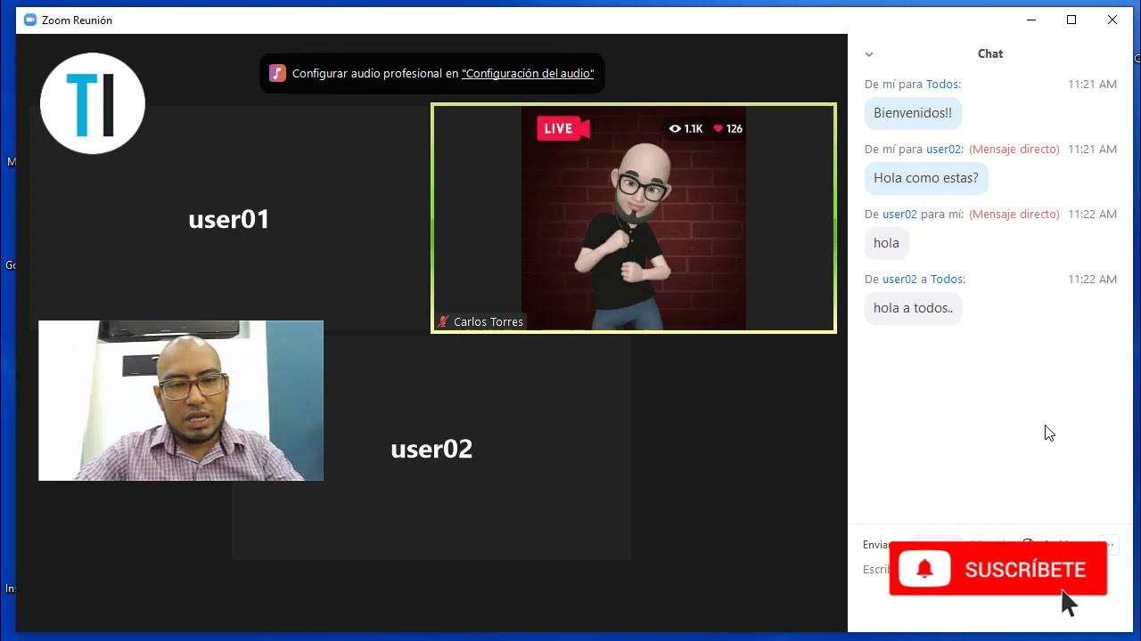 Cómo usar el chat de Zoom en una reunión YouTube
