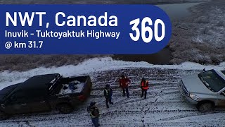 Inuvik - Tuktoyaktuk Highway (ITH), @ km 31.7 | North-West Canada 360° Expedition (2021)