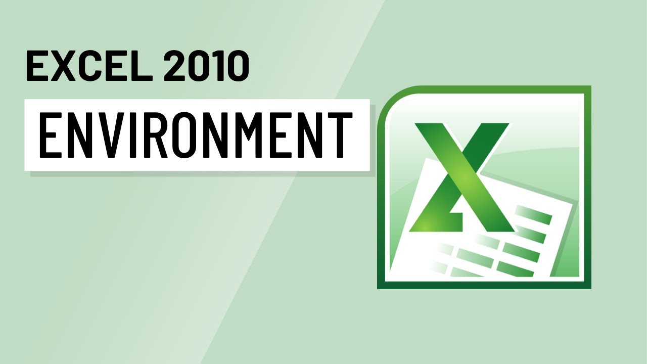Microsoft Excel 2010 Environment