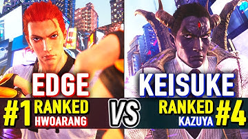 T8 🔥 EDGE (#1 Ranked Hwoarang) vs Keisuke (#4 Ranked Kazuya) 🔥 Tekken 8 High Level Gameplay