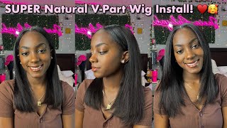 Most NATURAL V-Part Wig Install | ft. Beauty Forever Hair ♥️