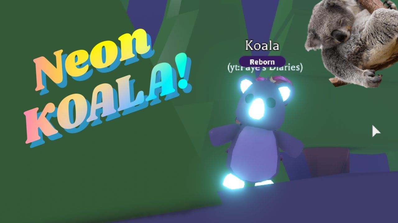 Making my first Neon Koala on Adopt Me Roblox YouTube
