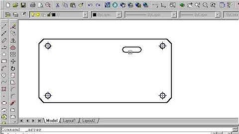 Autocad 12 - Comando Array retangular