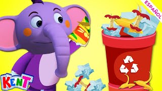 Kent el Elefante | Aprenda a limpiar la basura | Videos de aprendizaje para niños pequeños