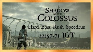 Hard Boss Rush Speedrun - 22:57.71 IGT - Shadow of the Colossus