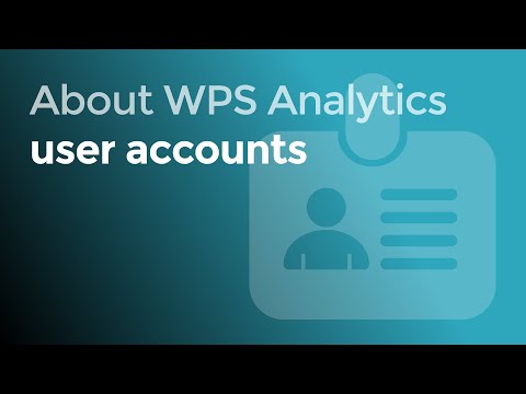 WPS Analytics user accounts