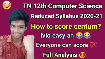 TN 12th Computer science How to score centum? | Reduced syllabus Tips and tricks to gain more marks