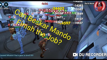 SWGOH - Beskar Mando lvl 9 Datacron vs Malgus in TW