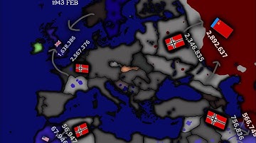Ww2 axis victory every day all fronts with army sizes