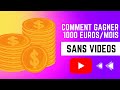 Gagner 1000 euros par mois avec youtube sans tourner de vidos   jasper ai