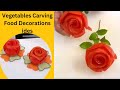 Vegetables carving  food decorations ideas  tomato carving